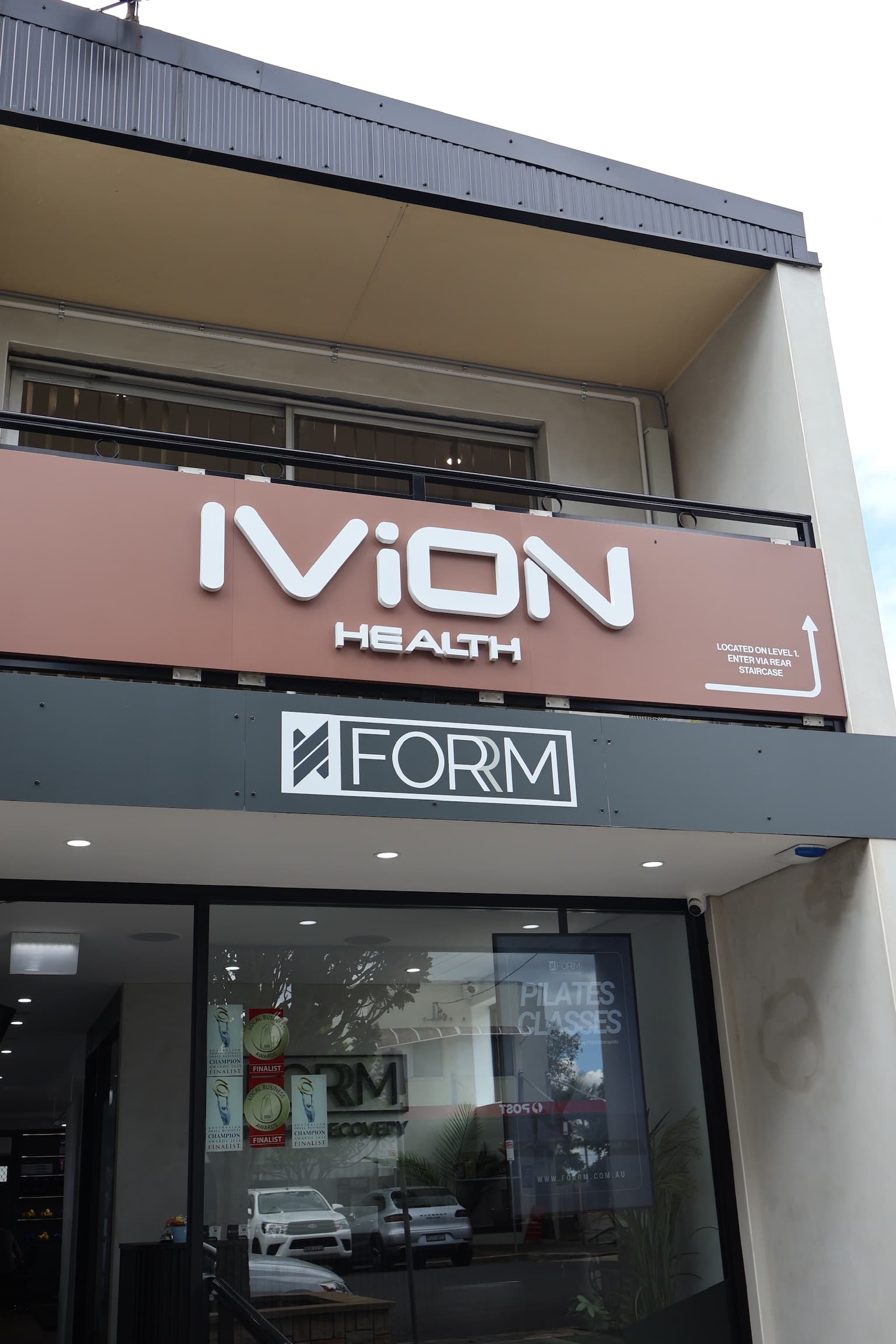 IVION Health signage on the building exterior on Belmore St, Oatlands